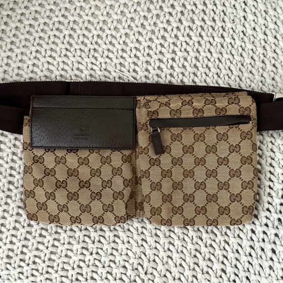 Gucci GG Supreme Canvas Tan and Brown Belt Bag - Picture 1 of 11